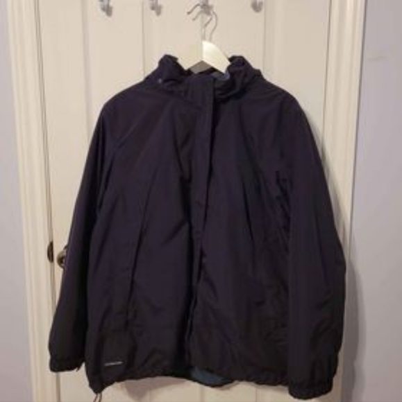 Lands End Navy Winter Coat - Picture 1 of 4
